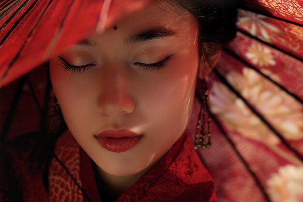 Photo the natural beauty of asian women reflecting perfection in every frame