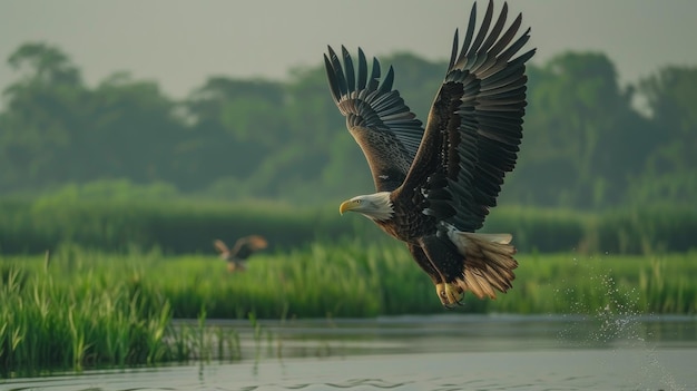 Natural Beauty A Collection of Eagles Soaring in the Savanna