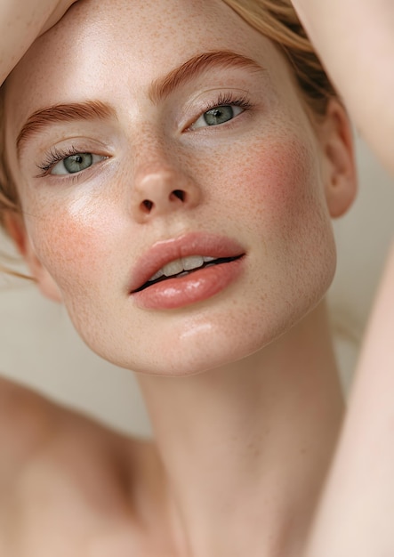 Natural Beauty Portrait of a Woman with Clear Skin