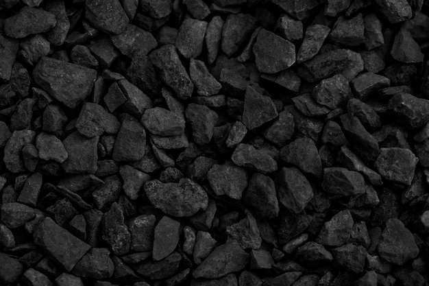 Natural black coals for background Industrial coals Volcanic rock backdrop design