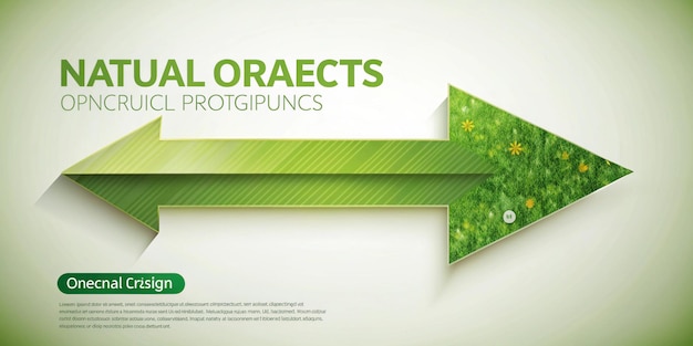 Photo natural concept environment and organic products green abstract arrow natural design natural design flyer layout marketing material copy space