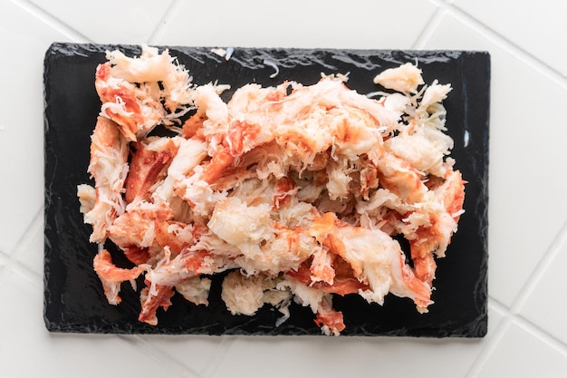 Natural crab meat without additives