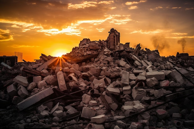 Natural Disaster Survival Shelter in Ruins