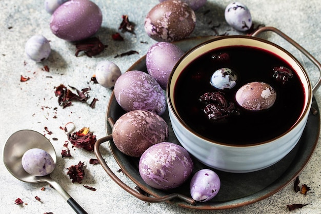 Natural Easter egg dye purple