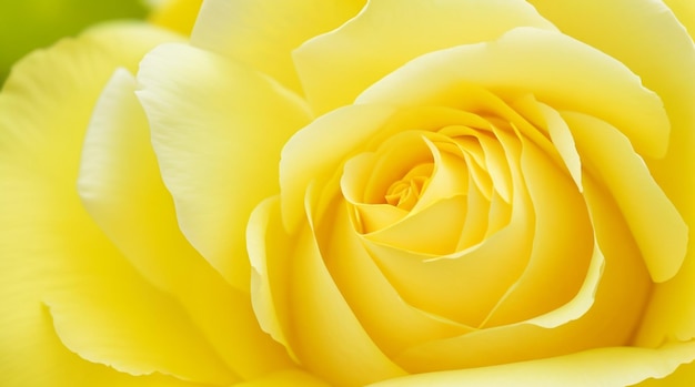 Natural Floral Background with CloseUp of a Radiant Yellow Rose