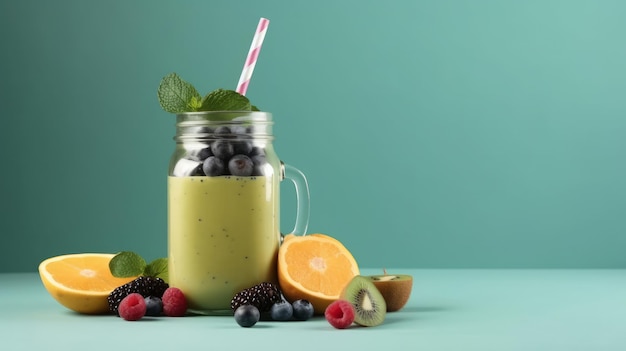 Natural fresh smoothie Illustration AI GenerativexA