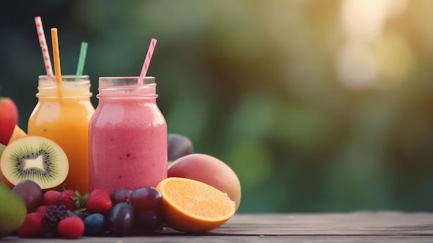 Natural fresh smoothie Illustration AI GenerativexA