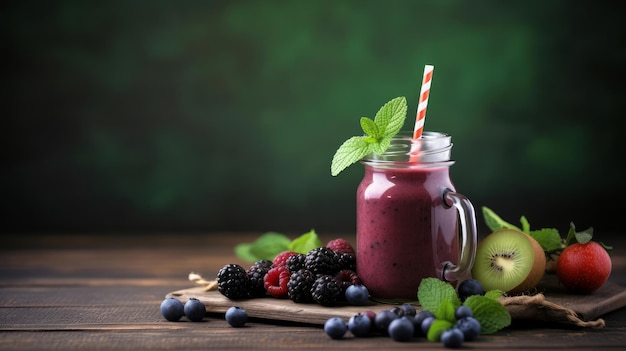 Natural fresh smoothie Illustration AI GenerativexA