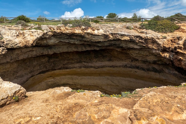 Natural geologic sink hole formation