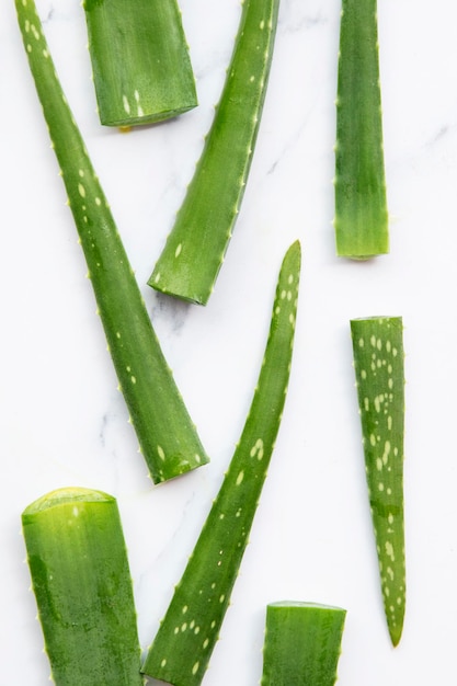 Natural green aloe vera stem health and well being background