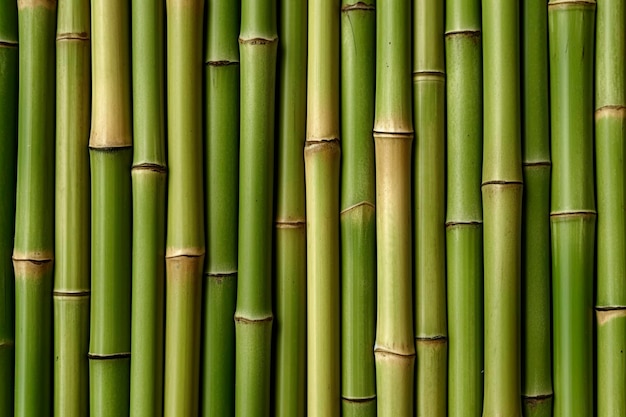 Natural Green Bamboo Texture or Pattern Background AI Generative