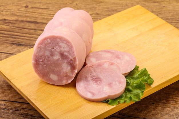 Natural ham with two slices