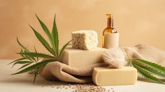 Natural Hemp Soap and Oil Beauty Products