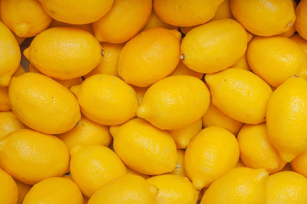 Natural juicy yellow lemons