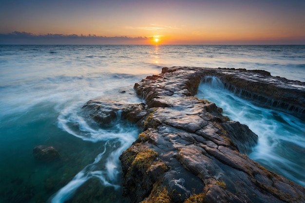 Natural landscape with a beautiful sea