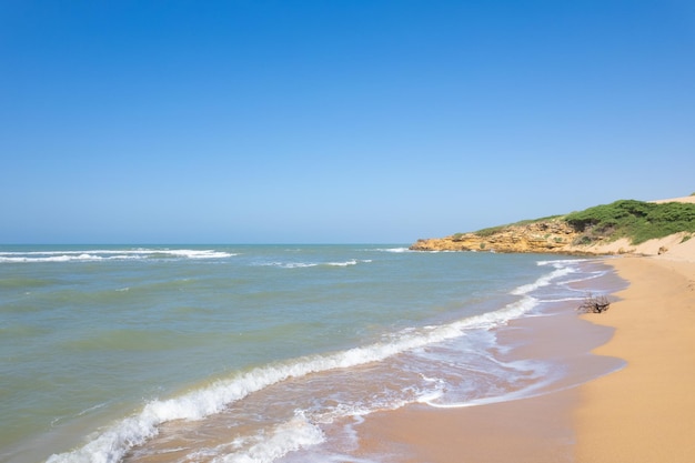 Natural landscape with dunes in the desert Guajira Colombia