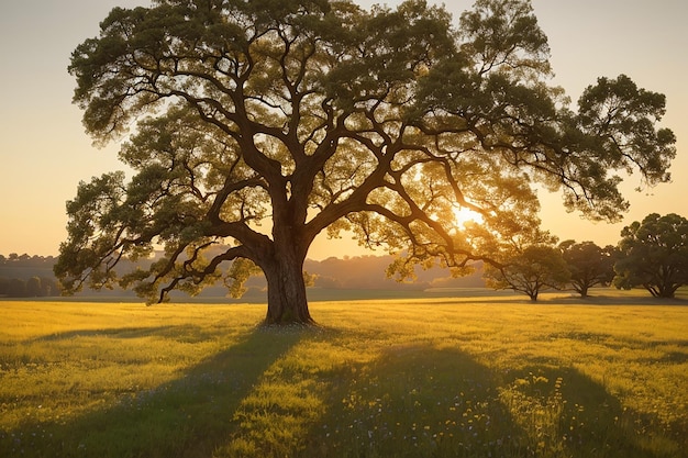 Natural landscape with tree