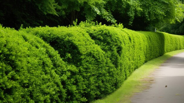 Photo natural landscaping green hedge