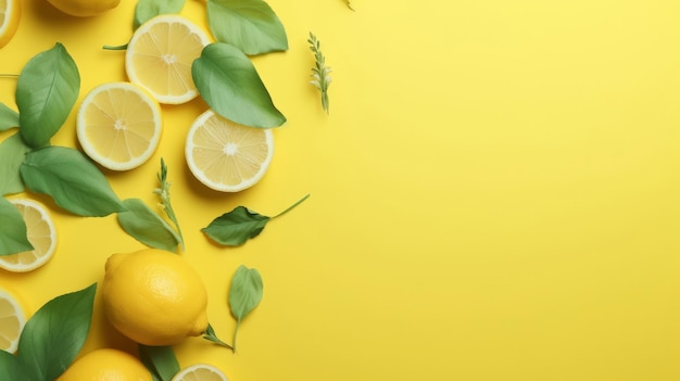 Natural lemonade background Illustration AI Generative