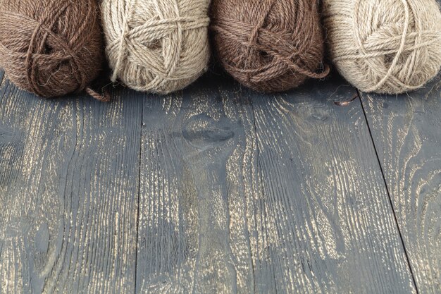 Natural merino wool for knitting background