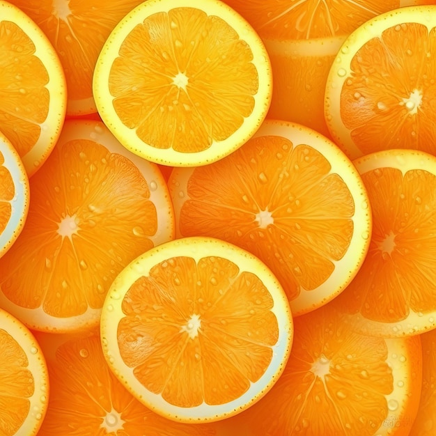 Natural Orange Pattern Illustration AI GenerativexA