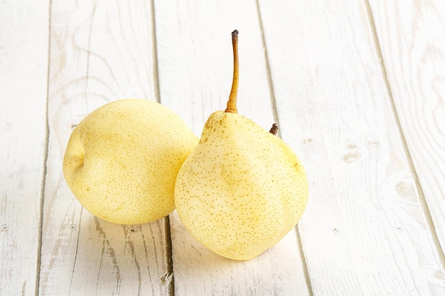 Photo natural organic chinese yellow pears