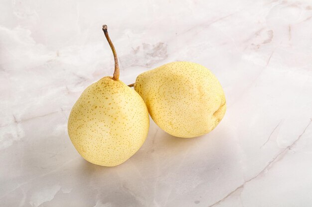 Natural organic ripe sweet Chinese yellow pears