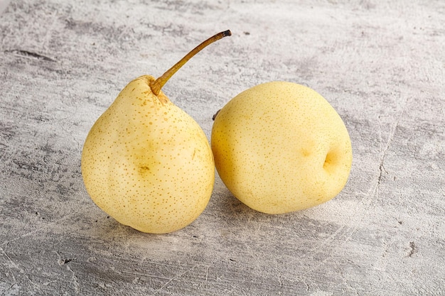 Natural organic ripe sweet Chinese yellow pears