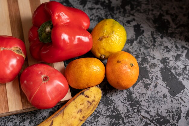 Natural organic ugly dotty vegetables and fruits from the garden