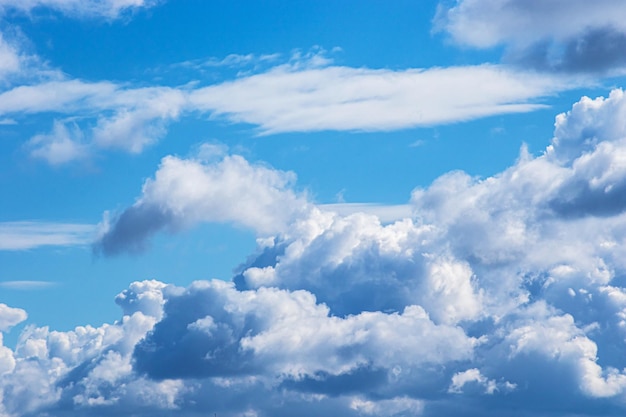 Natural phenomenon blue sky with white clouds