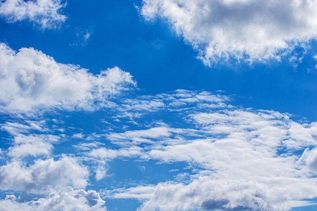 Natural phenomenon blue sky with white clouds