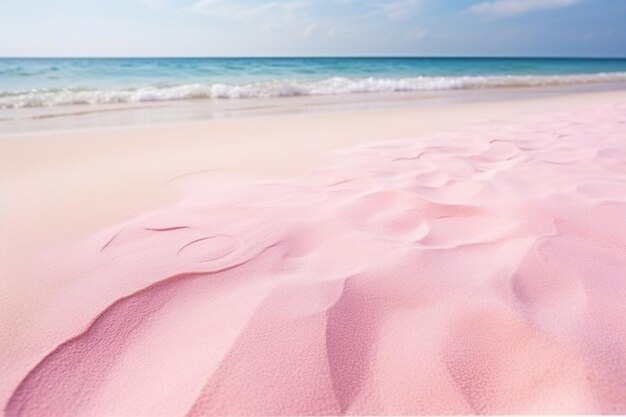 Photo natural pink sand on the beach background