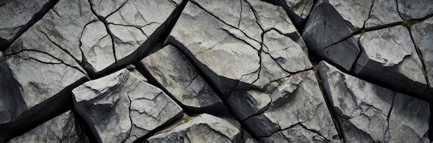 Natural Rock Formation with Cracks and Patterns