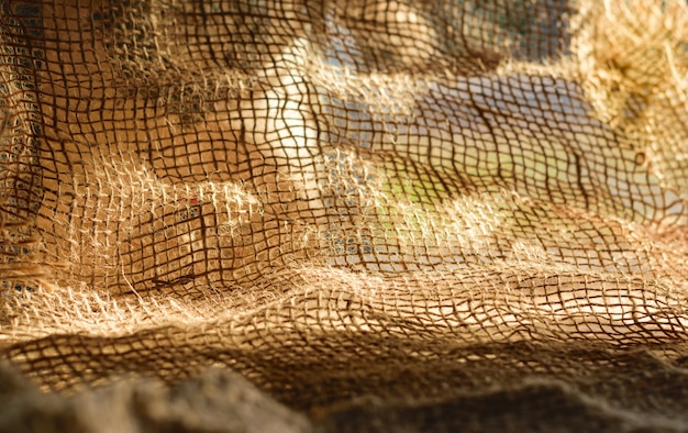 Natural sackcloth is used for rice or as a background image.