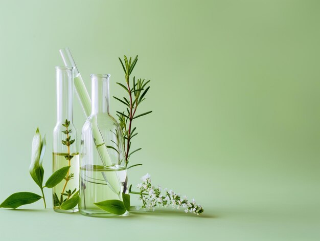 Natural skin care beauty products Laboratory and development concept