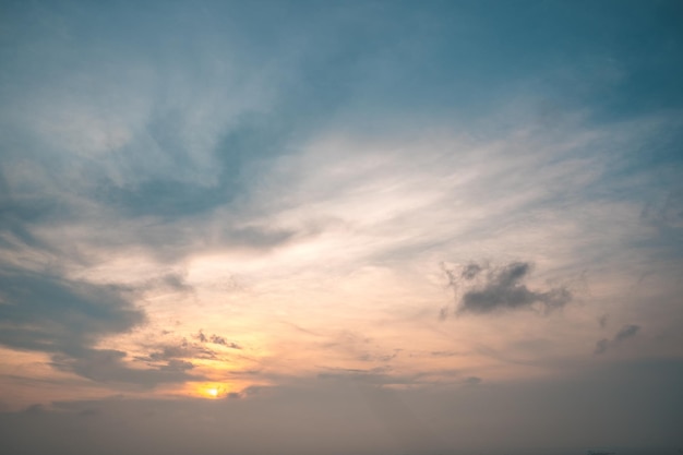 Natural sky beautiful and cinematic sunset texture background