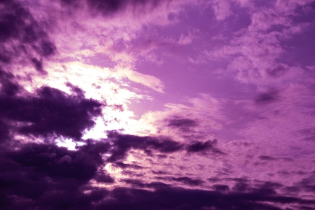 Natural sky composition. Dark ominous colorful storm rain clouds. Dramatic sky. Overcast stormy cloudscape. Thunderstorm. Element of apocalypse design. Toned.