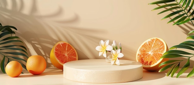 Natural spa with ripe lime is used to nourish beauty and provide a calming tropical touch