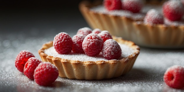 The natural sweetness of wild strawberries and raspberries shine in this simple yet decadent foraged fruit tart topped with a dusting of powdered sugar