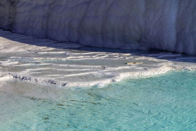 Natural travertine pools in Pamukkale Pamukkale Turkey