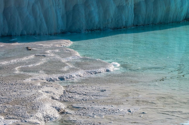 Natural travertine pools in Pamukkale Pamukkale Turkey