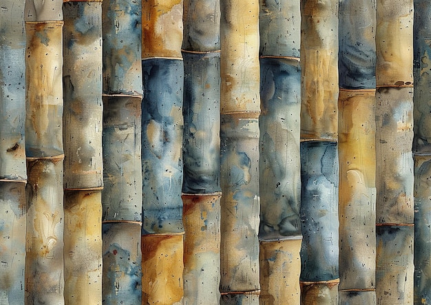 Natural Watercolor Bamboo Texture