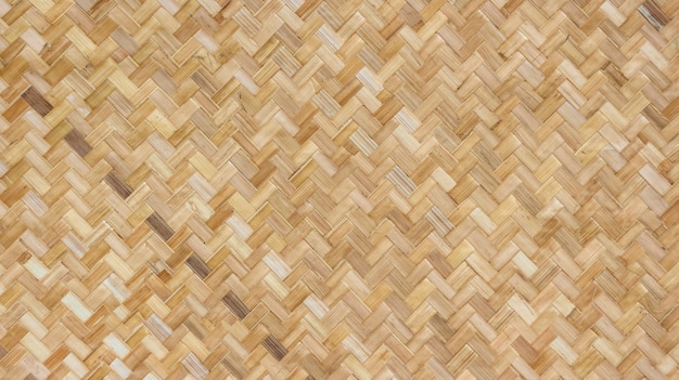 Natural weaving bamboo rattan texture wall background.