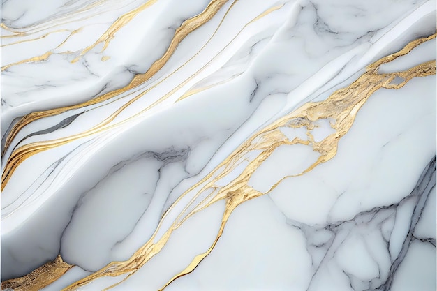 Natural White and Gold marble texture for skin tile wallpaper luxurious background Creative Stone ceramic art wall interiors design Generative AI