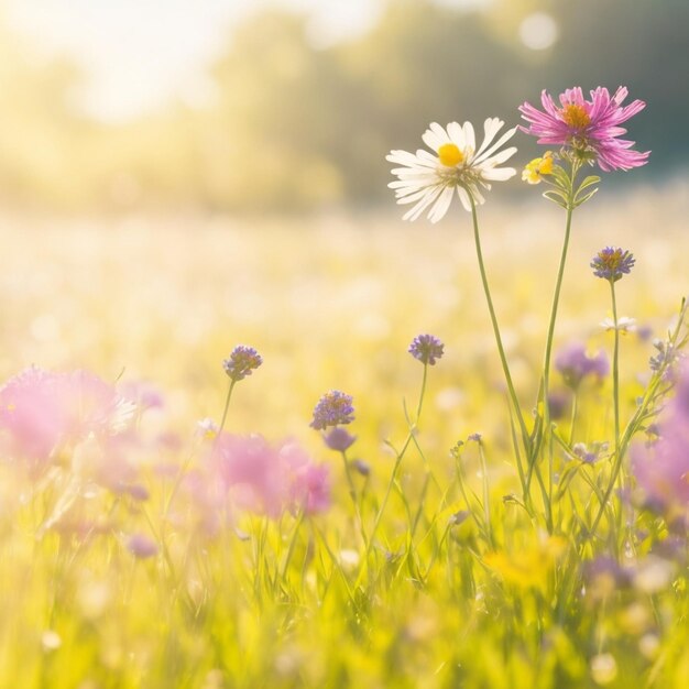 Nature background flowers in the gardenAI