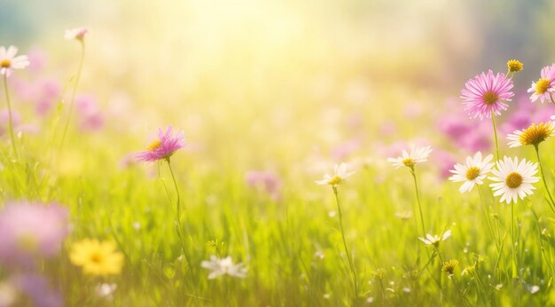 Nature background flowers in the gardenAI