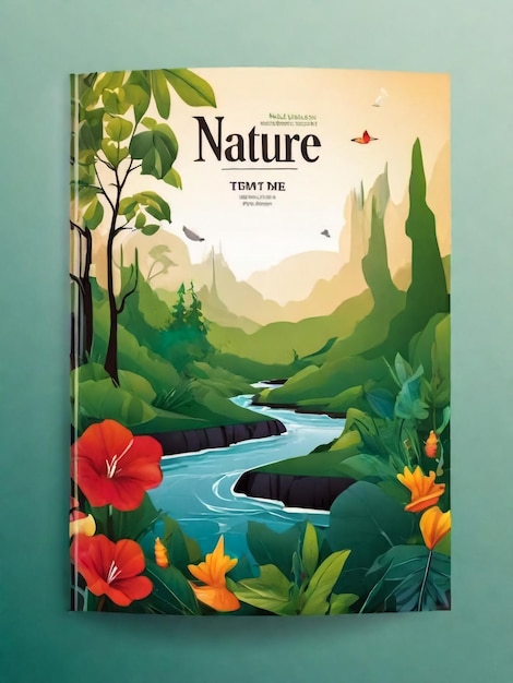 Nature background flyer design