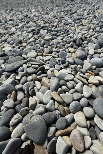 Nature background of gray sea pebbles pebble for garden decor