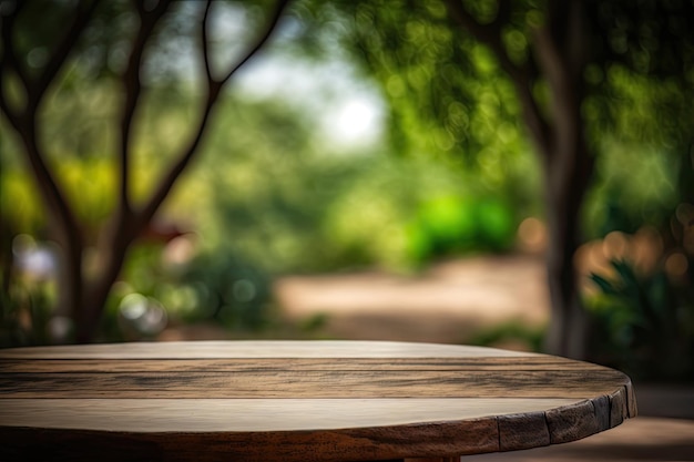 Nature background and table wood for product display