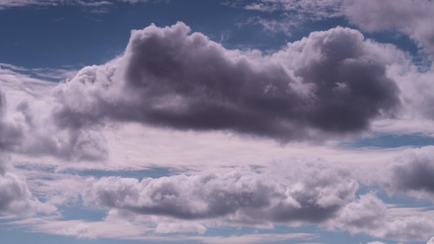 A nature background white clouds over blue sky